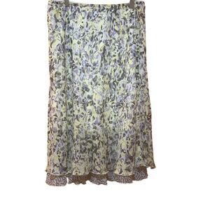 Vintage Briggs New York Skirt Womens Medium Y2K Midi Fairycore Dainty Whimsical